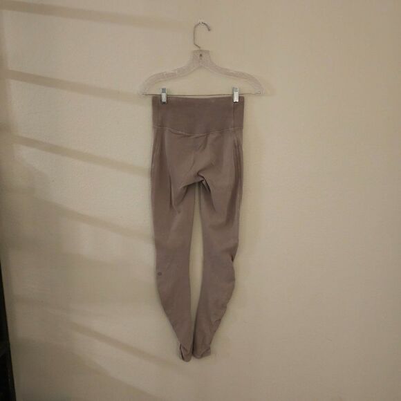 Lululemon Inner Glow Half Moon Purple/Gray/Tan Ruched Leggings Sz 6 - Picture 2 of 6